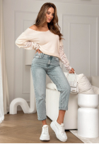 Hose Jeans mom fit z paskiem Before I Go