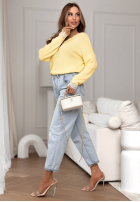 Leicht Pullover z koronką Till April Gelb