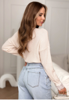 Leicht Pullover z koronką Till April Beige