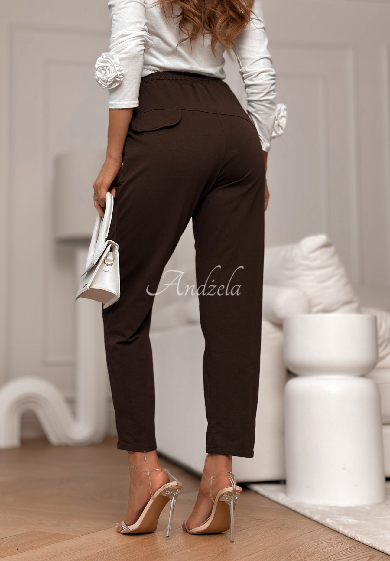 Baumwoll-Jogginghose LA California Star Schokoladenbraun