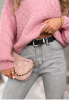 Spodnie jeansowe z paskiem Not Even Close szare