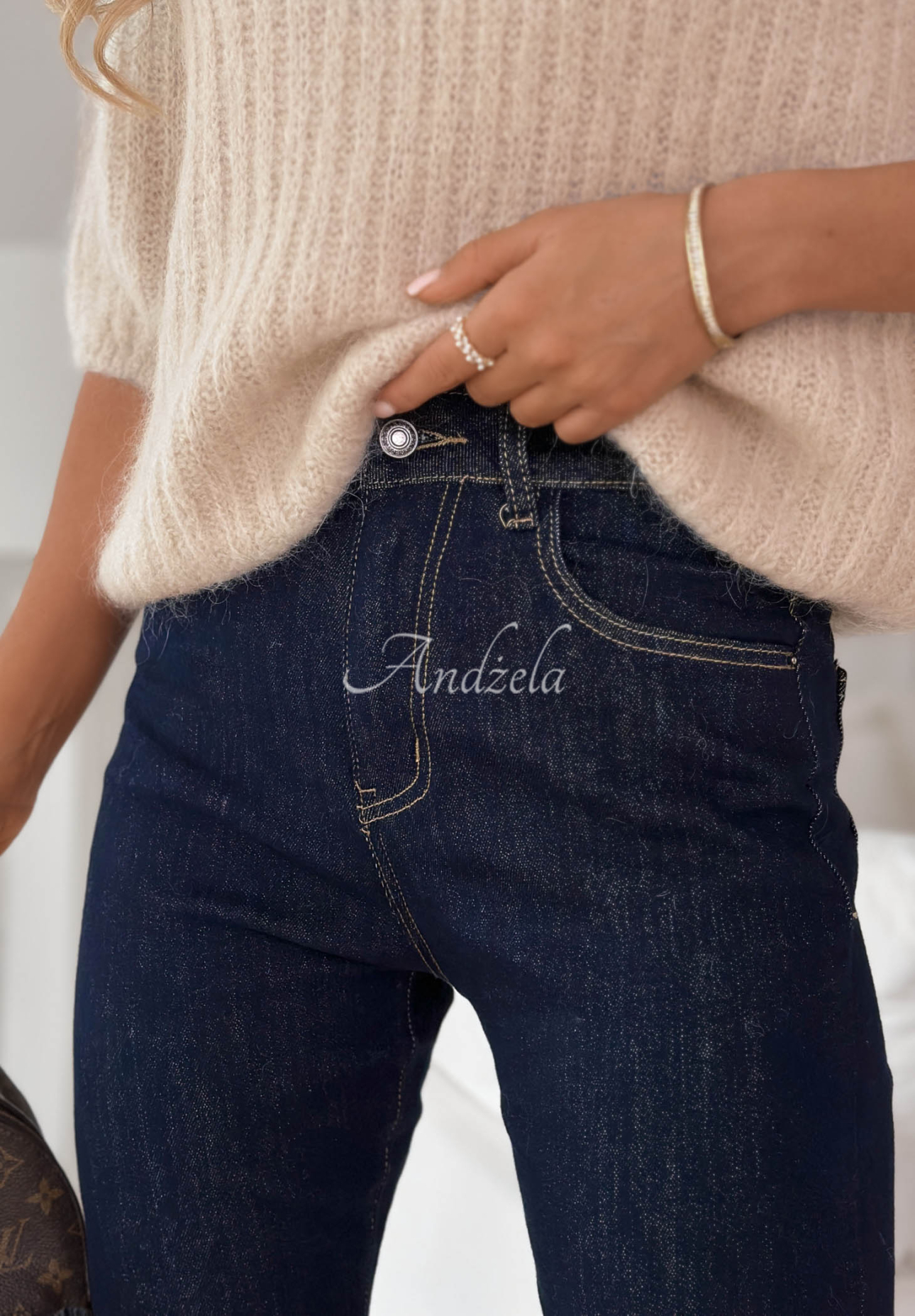 Thought About It navy blue skinny jean pants