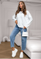 Bluse z napisem Flowers & Love Gelb