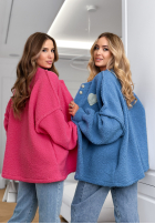 Krótka Jacke sherpa kożuszek April Feels Blau