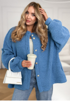 Krótka Jacke sherpa kożuszek April Feels Blau