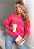 Pullover w paski Fashion Stripes Rosa