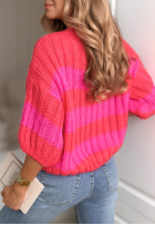 Pullover w paski Fashion Stripes Rosa