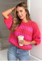 Pullover w paski Fashion Stripes Rosa