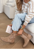 zamszowe ażurowe Stiefeletten Good Times Roll Beige