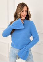 Miękki Pullover z szerokimi rękawkami Spring Smoothie Himmelblau