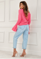 Miękki Pullover z szerokimi rękawkami Spring Smoothie Rosa