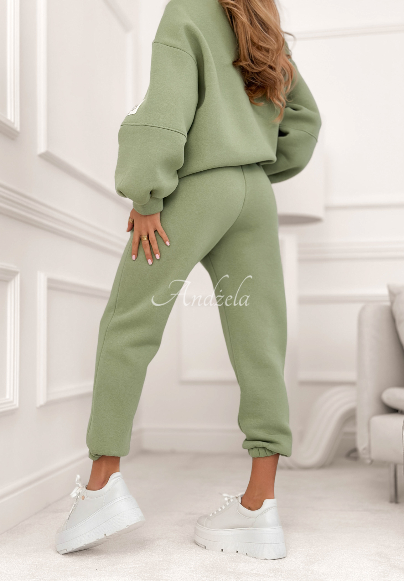 Baumwoll-Trainingsanzug Fits Me Perfectly salbeigrün