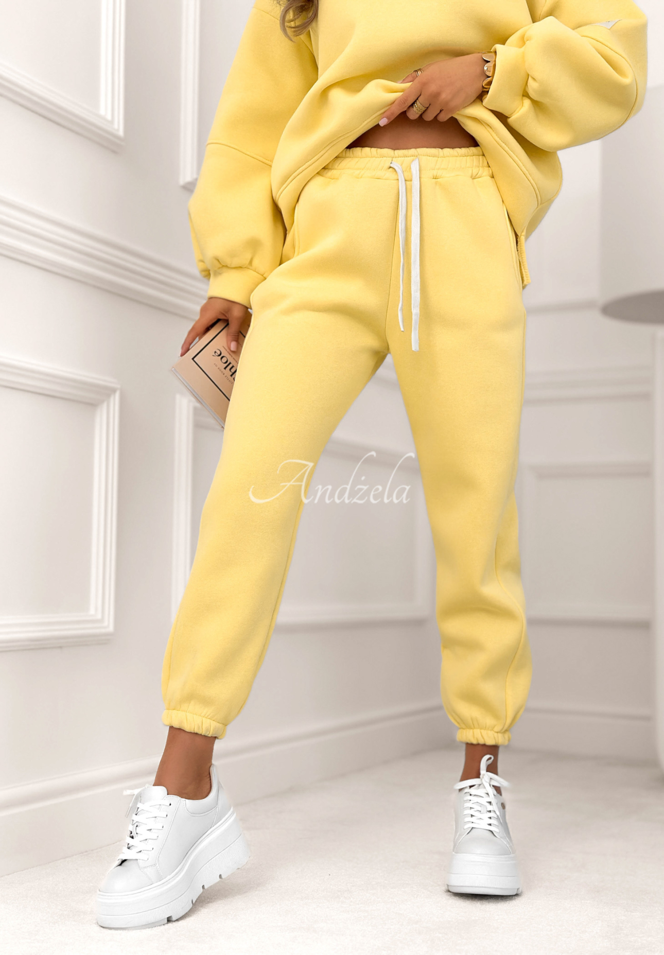 Fits Me Perfectly yellow cotton tracksuit set
