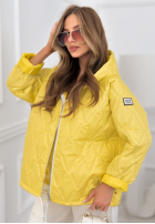 Kurze Steppjacke mit Kapuze Springtime Starts Gelb