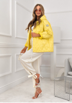 Kurze Steppjacke mit Kapuze Springtime Starts Gelb