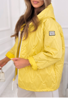 Kurze Steppjacke mit Kapuze Springtime Starts Gelb