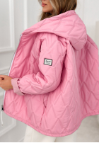 Kurze Steppjacke mit Kapuze Springtime Starts Rosa