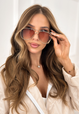 Sonnenbrille Saw It Twice Gold