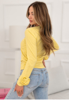 Bawełniana Bluse z różami Come With Me Gelb