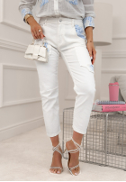 Hose Jeans z naszywkami Just Be Kind Weiß