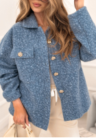 Krótka Jacke kożuszek Warming Up Blau