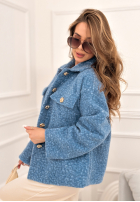 Krótka Jacke kożuszek Warming Up Blau