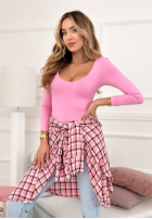 Hemd w kratę Defined By You Rosa