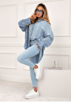 Jeans Hemd w serduszka Sweet Little Hearts Hellblau