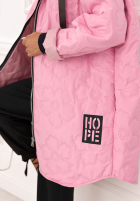 Długa pikowana Jacke z kapturem For The Season Rosa