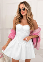 Rozkloszowana Kleid mini na ramiączkach Salty But Sweet Weiß