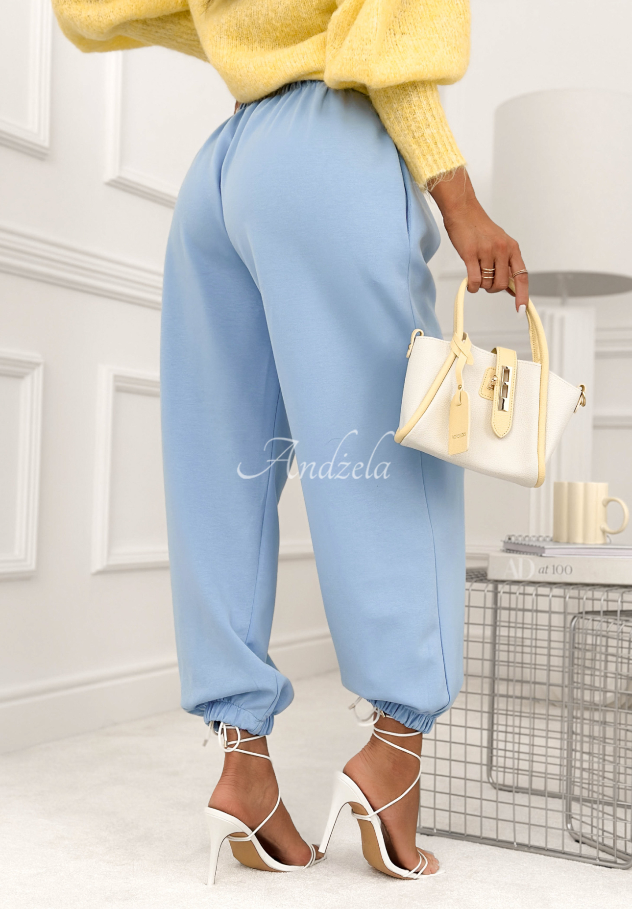 Viskosehose mit Bündchen What You Wanted Himmelblau