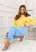 Material Hose ze ściągaczami What You Wanted Himmelblau