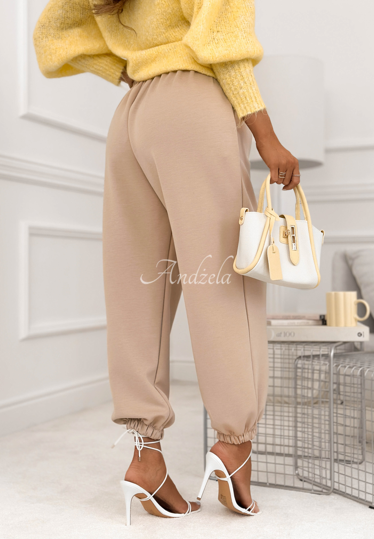 Viskosehose mit Bündchen What You Wanted Beige