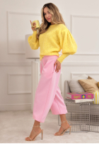 Miękki Pullover z bufkami Colorful Clouds Gelb