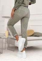 Material Hose z cekinami Perfectly Imperfect Grau