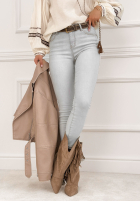 Hose Jeans skinny z paskiem Think Again Hellblau