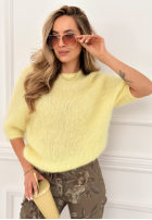 Weicher Mohairpullover One More Hug Bananengelb