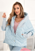 Jacke oversize z kapturem Sancha Himmelblau