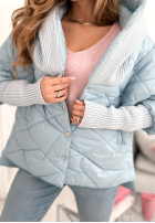 Jacke oversize z kapturem Sancha Himmelblau