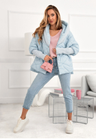 Jacke oversize z kapturem Sancha Himmelblau