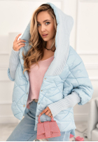 Jacke oversize z kapturem Sancha Himmelblau