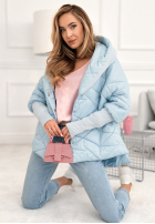 Jacke oversize z kapturem Sancha Himmelblau