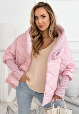 Oversize-Jacke mit Kapuze Sancha Hellrosa