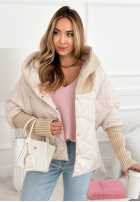 Jacke oversize z kapturem Sancha Hell Beige