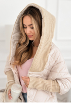 Jacke oversize z kapturem Sancha Hell Beige