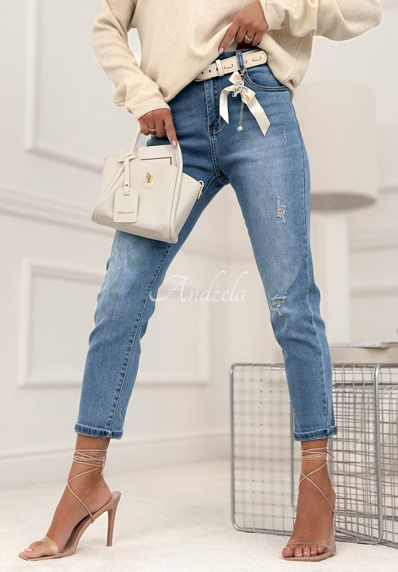 Jeans skinny Blessed With Energy Hellblau