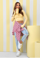 Krótka Bluse longsleeve New Outfits Gelb