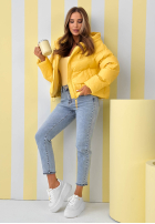 Pikowana Jacke z kapturem Must Believe Gelb