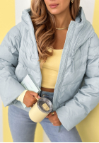 Pikowana Jacke z kapturem Must Believe Himmelblau