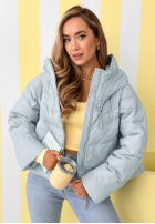 Pikowana Jacke z kapturem Must Believe Himmelblau